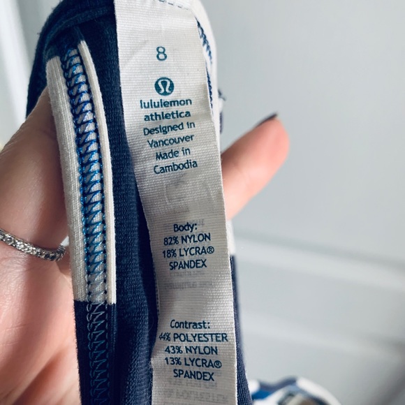 Lululemon Navy Sports Bra & Tank Top - Open Sides and In Great Condition! Size 8 - Picture 3 of 3